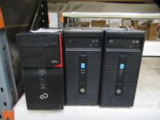 2x HP 280 G1 MT Business PC Units and 1x Fujitsu i3 PC Unit