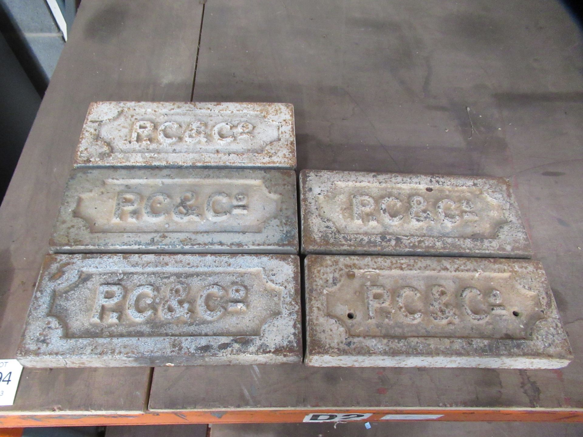 5 Vintage P.C and Co Vintage Iron/Steel Ingots