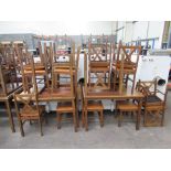 4x Dining Tables (2- 1100 x 700 x 750mm, 2- 690 x 690 x 750mm) and 14x Dining Chairs