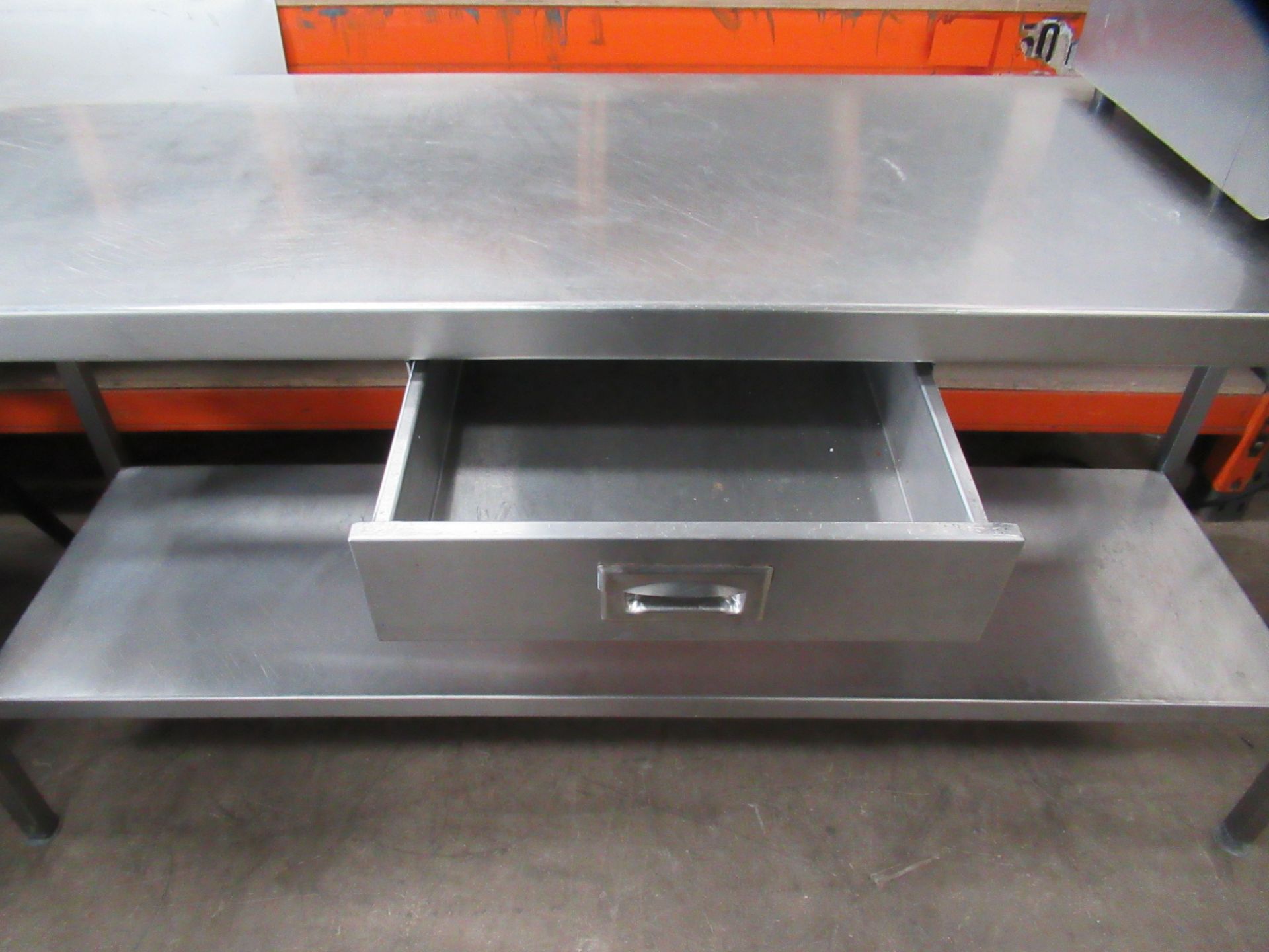 Stainless Steel Two Tier Prep Table with Single Shelf - Image 2 of 2