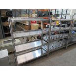 2x Bartlett B-line Four Tier Storage Racks