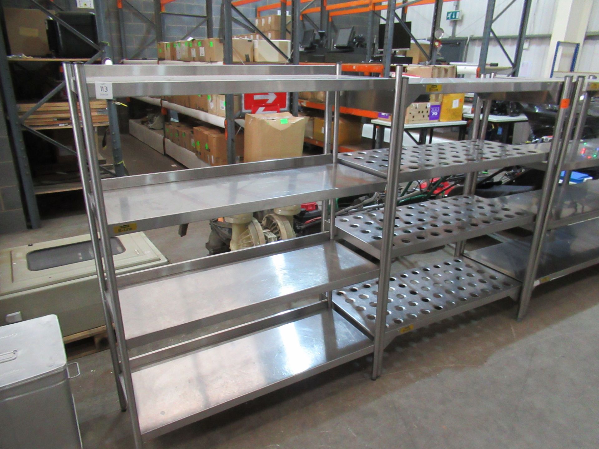 2x Bartlett B-line Four Tier Storage Racks