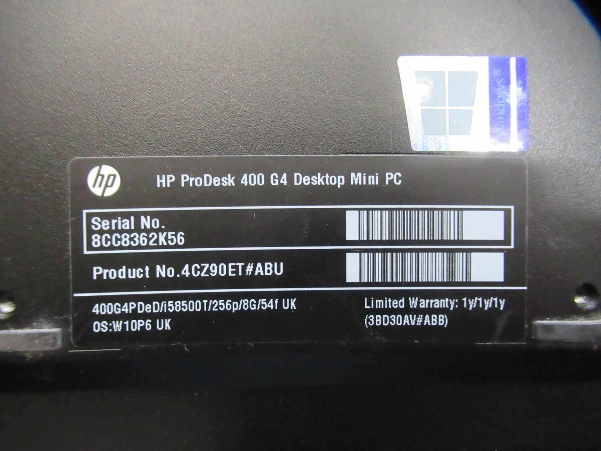 An HP ProDesk i5 8thGen Mini PC Unit, Acer Monitor, Keyboard, Mouse, Till Drawer 'point of sale syst - Image 4 of 4