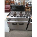 Lincat Stainless Steel Commercial Catering Gas Powered 6 Hob Cooker/Oven on Castors