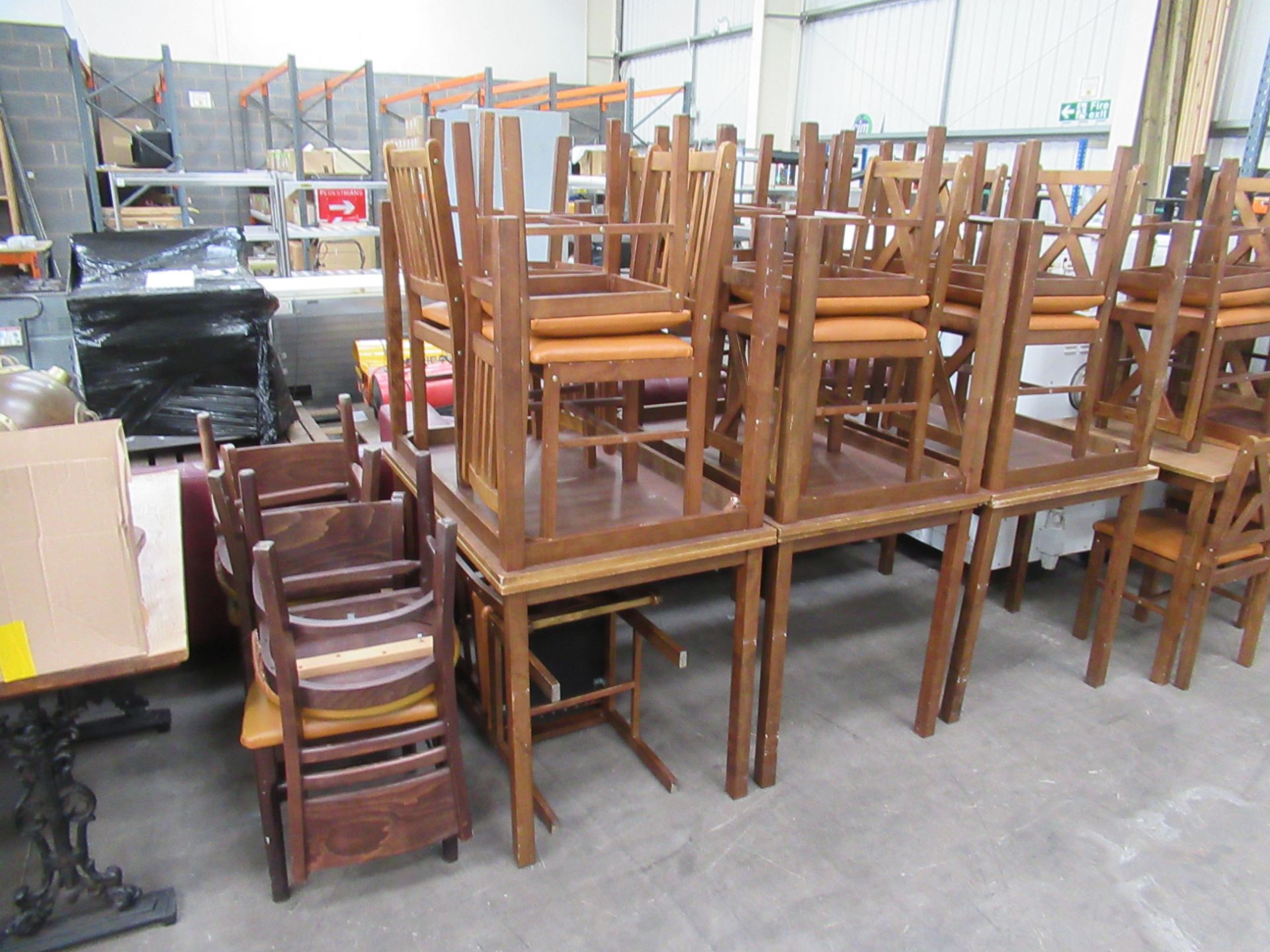 6x Dining Tables (1100 x 700 x 750mm) and 18x Dining Chairs ( 14x & 4x) - Image 2 of 6