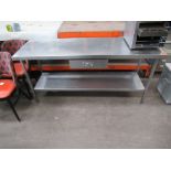 Stainless Steel Two Tier Prep Table with Single Shelf