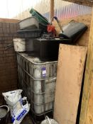 'Bunded' Waste Oil Storage Tank and Remaining Contents of Lean-To