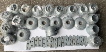 Qty 38 Various Zinc anodes unused. Job Lot