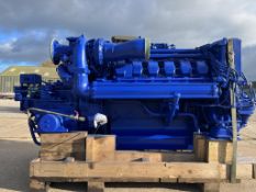 Marine Diesel Engine: MTU 12V2000 1250Hp C/W ZF 2500A 2.536:1 gearboxes used Running take out