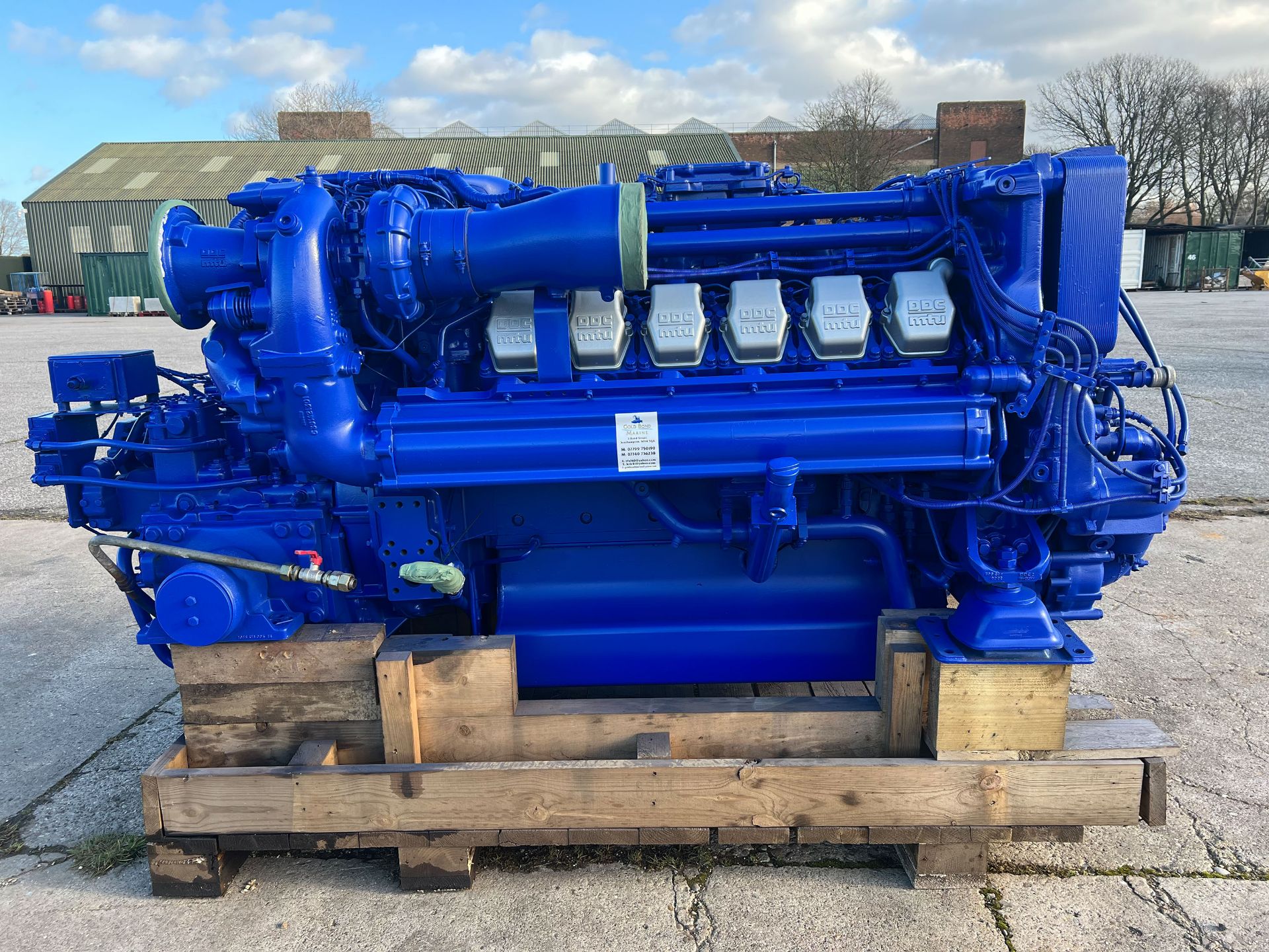 Marine Diesel Engine: MTU 12V2000 1250Hp C/W ZF 2500A 2.536:1 gearboxes used Running take out - Image 2 of 9