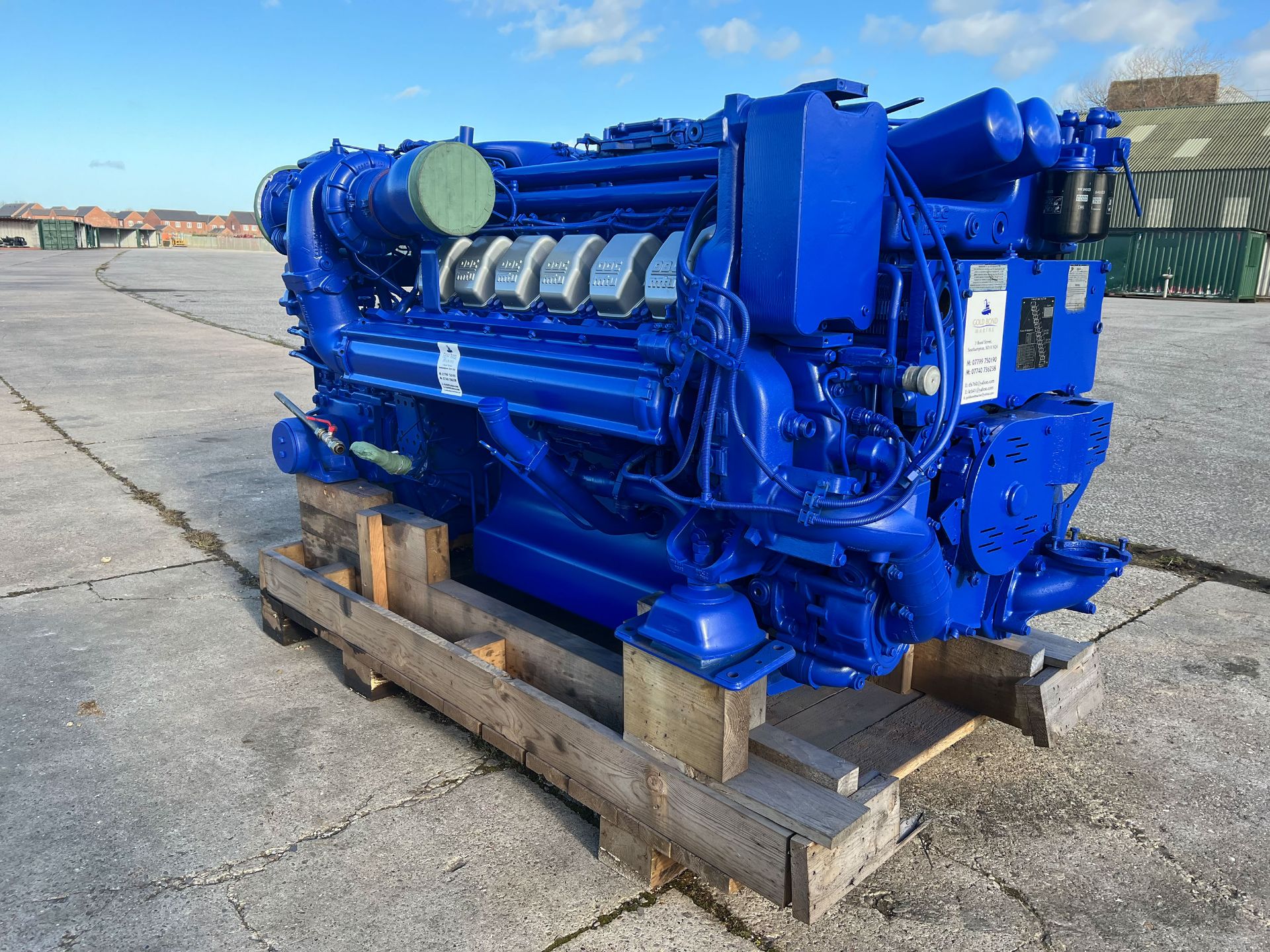 Marine Diesel Engine: MTU 12V2000 1250Hp C/W ZF 2500A 2.536:1 gearboxes used Running take out - Image 4 of 9