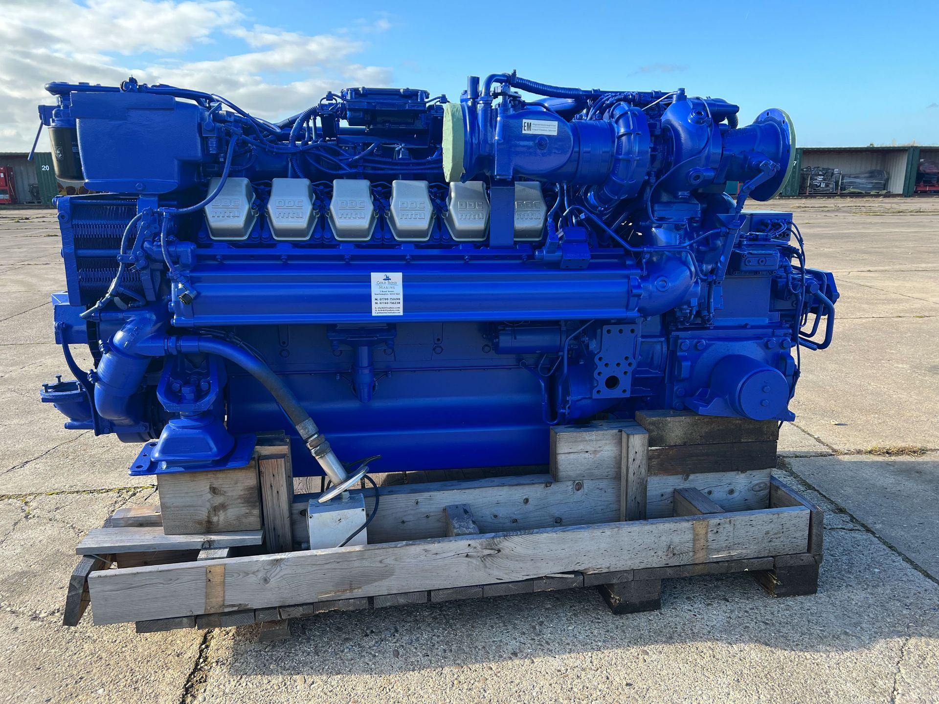 Marine Diesel Engine: MTU 12V2000 1250Hp C/W ZF 2500A 2.536:1 gearboxes used Running take out