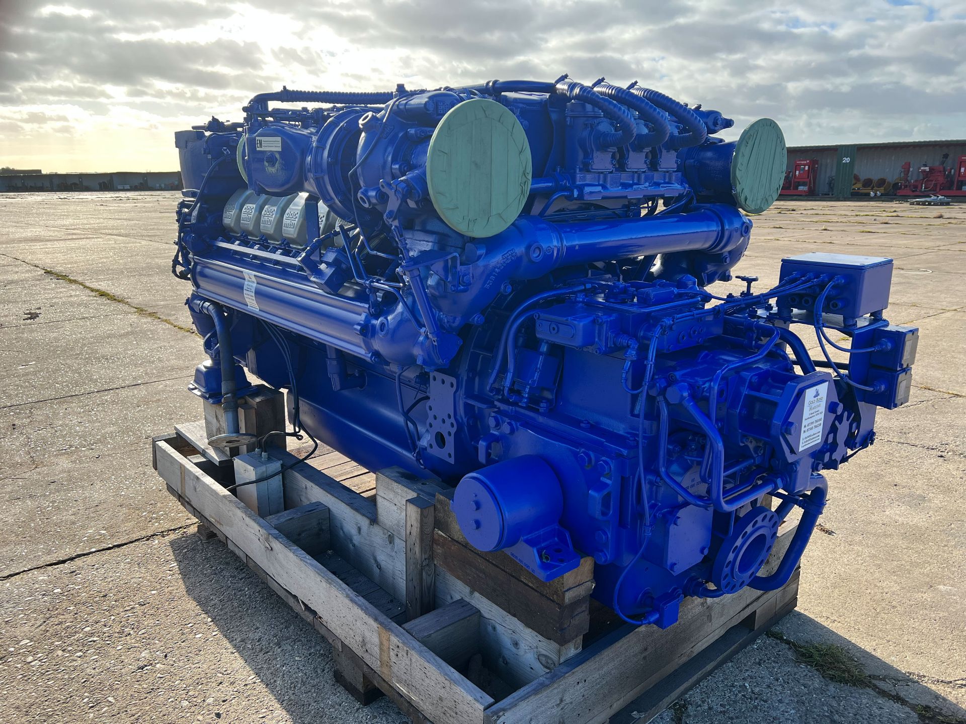 Marine Diesel Engine: MTU 12V2000 1250Hp C/W ZF 2500A 2.536:1 gearboxes used Running take out - Image 7 of 8