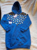 Billieblush Blue & Gold Hooded Jumper Dress, Age 1