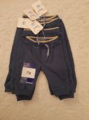 4 x Mayoral blue joggers (1 x 0-1 months, 1 x 2-4