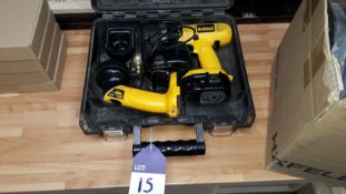 Dewalt DW928K2 14v Cordless Drill with Dewalt DW906 14v Flashlight