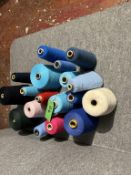 Mixed colours of yarn reels
