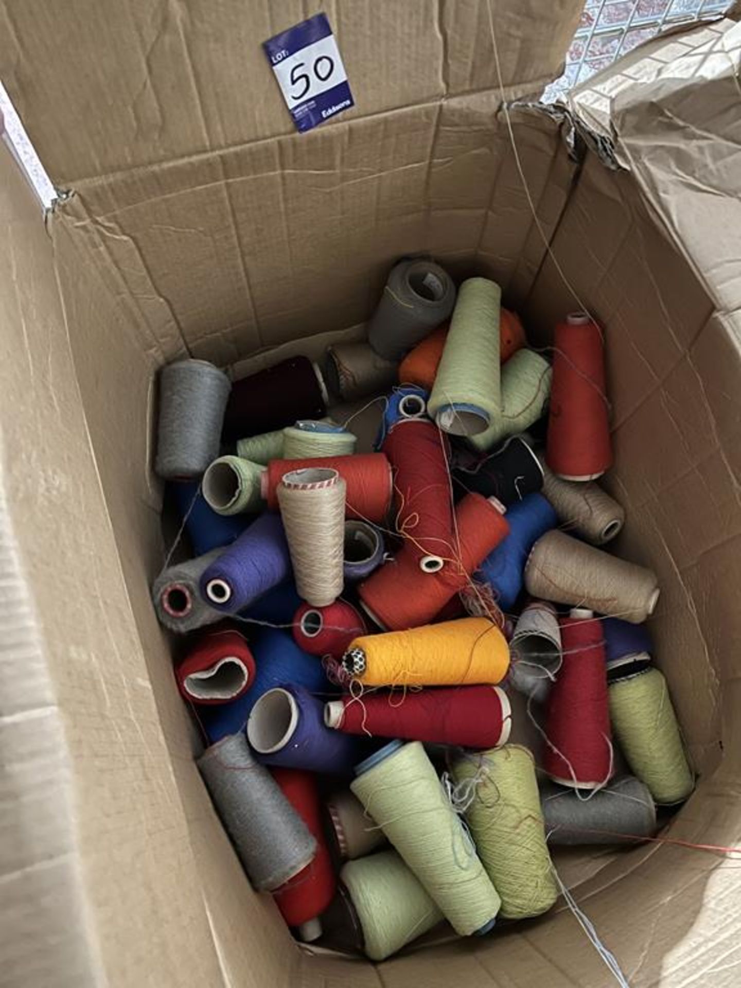 Mixed Box of Large Yarn Cones - Image 2 of 2