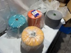 Mixed Lot Yarn x5 reels : Orange/Green/Grey