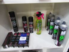 5x 120ml MUC-OFF C3 ceramic lube along with various MUC-OFF chain lubes and cleaners