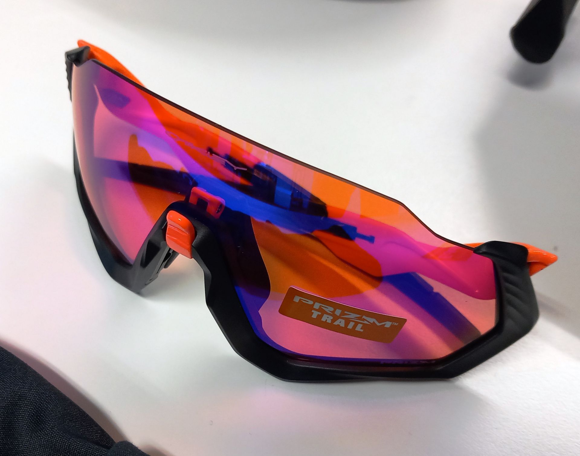 Oakley Flight Jacket Matte Black/ Neon Orange Fram - Image 2 of 3