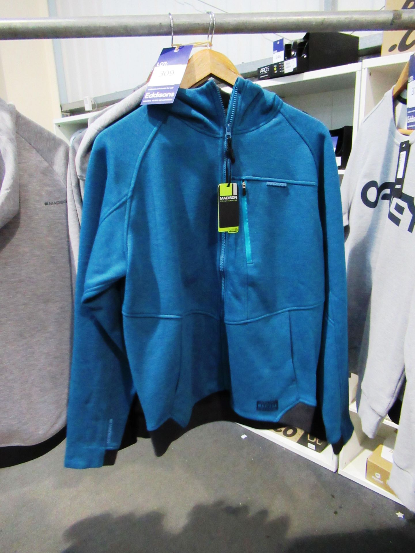 2 x Madison Roam Softshell Jackets (M) in blue and in grey complete with 1 x Oakley Blackout FZ Hood - Image 2 of 3