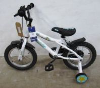 Dawes 'Blowfish' children's bicycle in White 14" with stabilizers RRP189.99