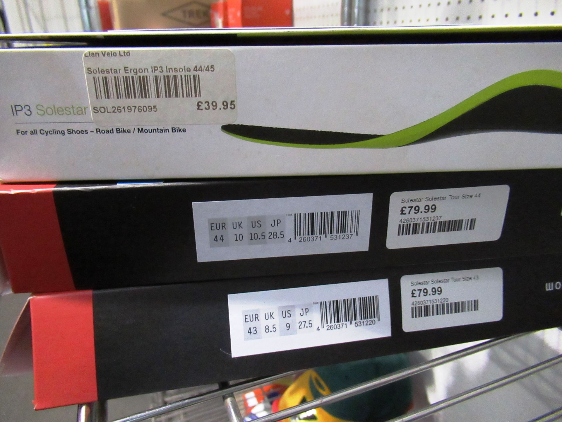 2 x Solestar Tour insoles UK Size 10 & 8.5 RRP £79.99 each and 1x Ergon insole size 44/45 RRP £39.95 - Image 2 of 2