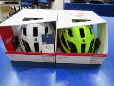 2x Bontrager Solstice helmets (Casque) M/L (White and green)