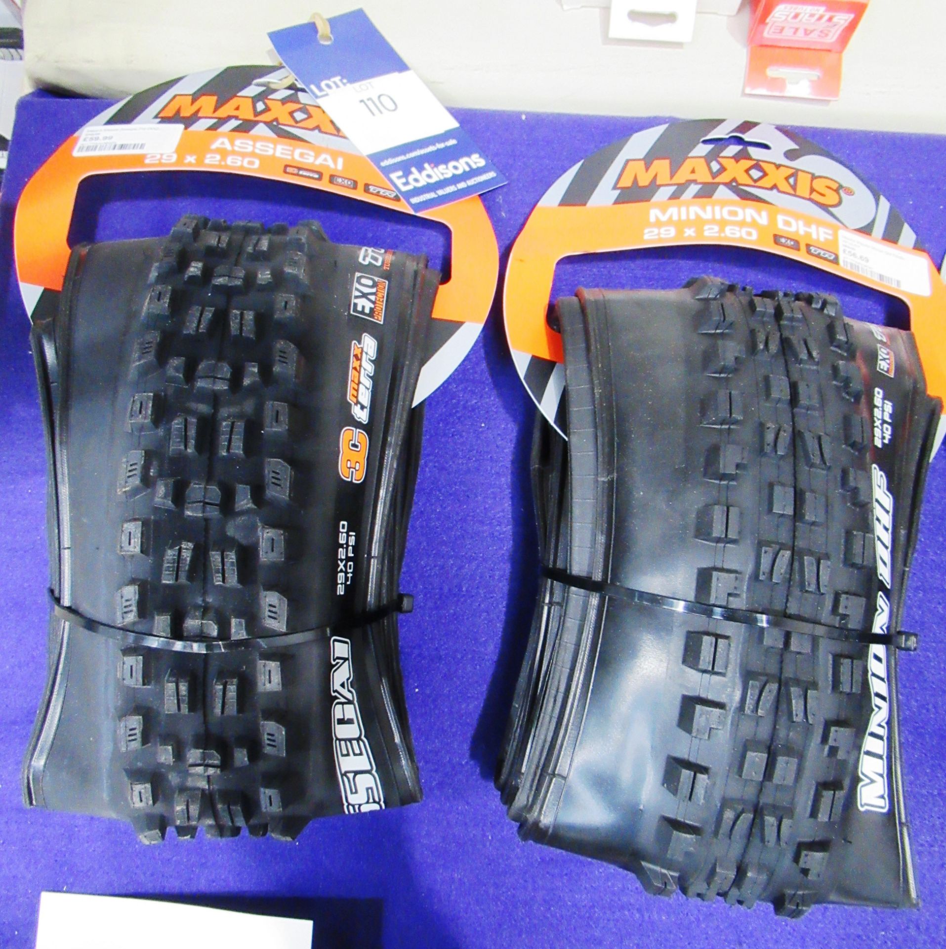 2x Maxxis Assegai DHF 29.0"x2.60" Bicycle Tyres. Total RRP £113.98