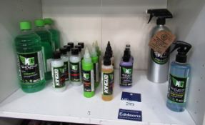 Qty of various KingGUD bicycle cleaners, polish, degreasers and lubricants