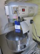 2020 Quattro B20B 240Volt Dough Mixer with Hook, Paddle and Whisk
