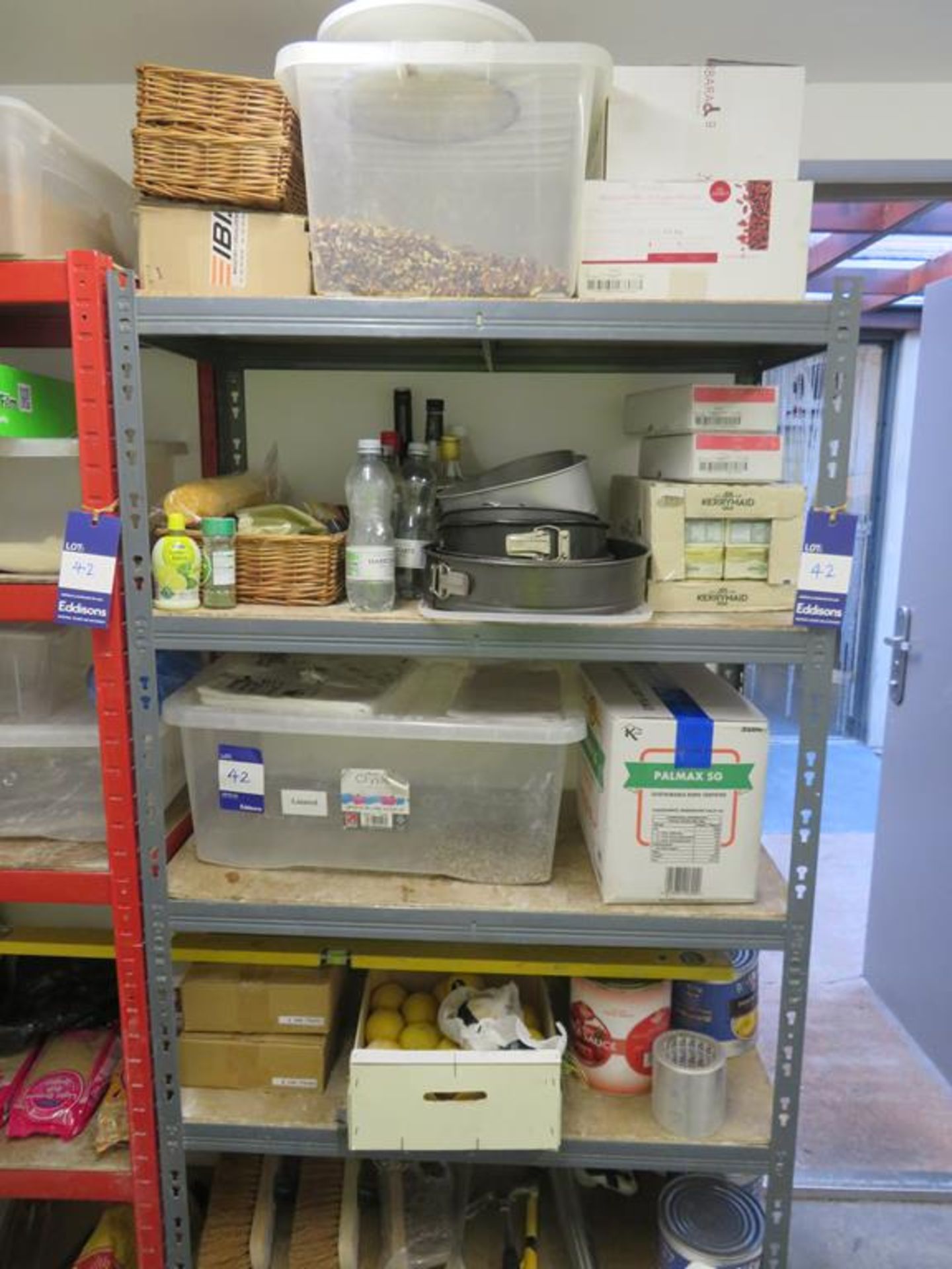 2 x Storage Racks, Trolley and Contents. Baking Ingredients, Tools, Packaging etc - Image 2 of 5