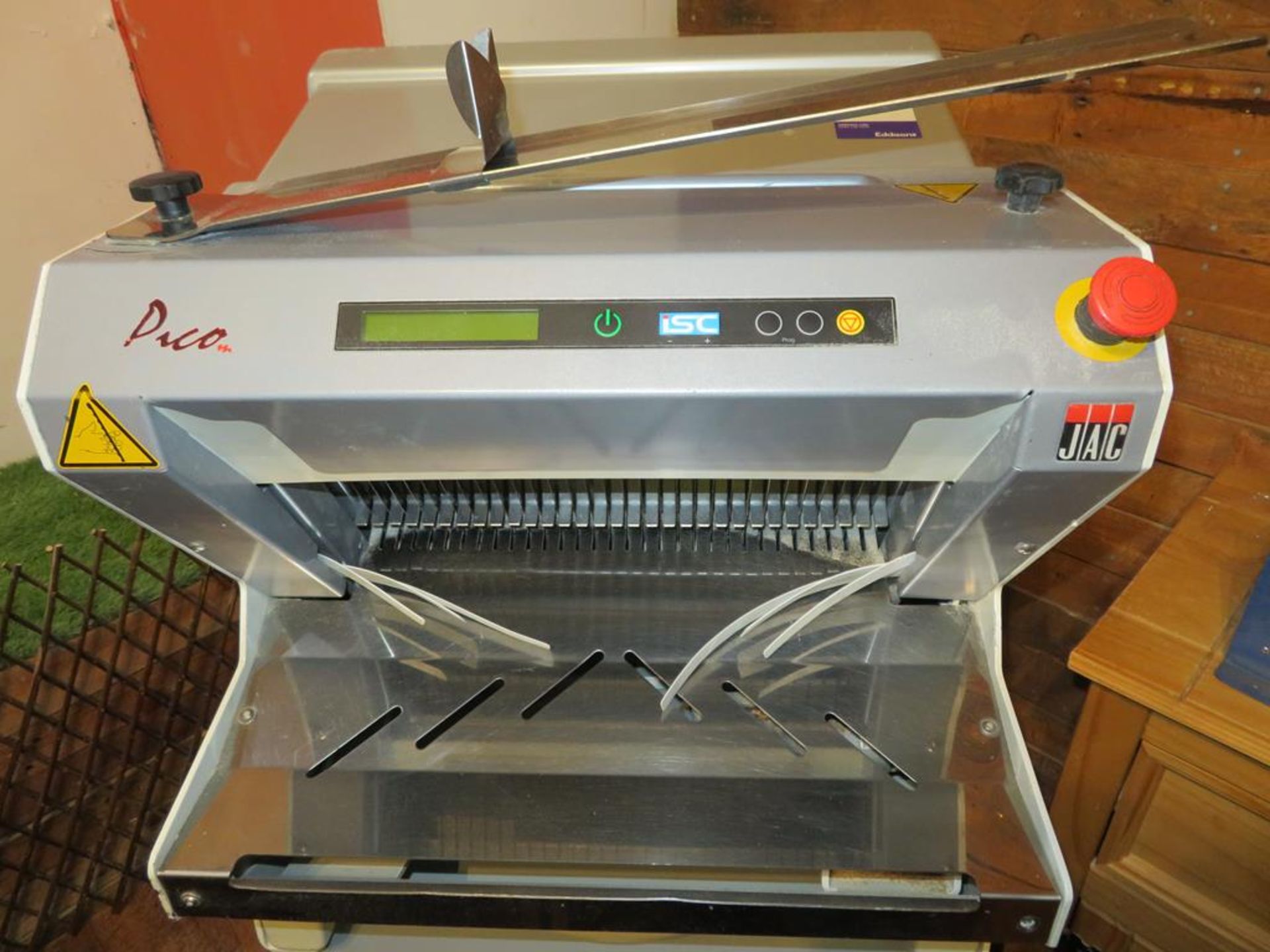 2011 JAC MRK 450/14 Pico 230 Volt Bread Slicing Machien on Mobile Stand and a Bag Tapers and a qty o - Image 2 of 4