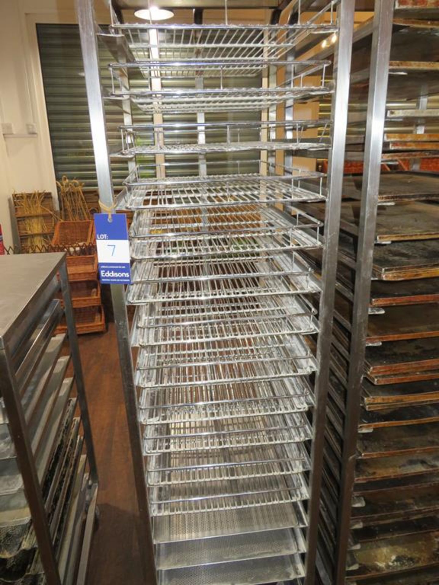 Bakers Rack - 16 Tray 600 x 400mm and a qty of Baskets and Perforated Trays
