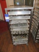Bakers Rack - 10 Tray 600 x 400mm and a qty of assorted Trays inc Baguette Flutes