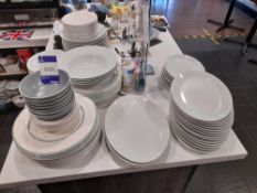Large quantity of crockery, comprising various plates