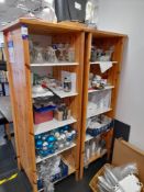 2 x Wooden storage shelving units (Approx. 600 x 1800)