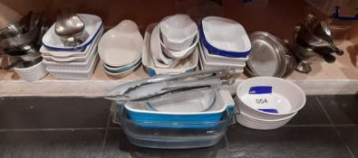 Assortment of serving trays / jugs