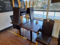 2 x Rectangular tables (Approx. 700 x 1200), with 8 x leather effect chairs