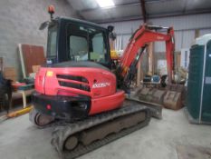 Kubota KX057-4 2013, 5605.7Hrs, 5 11/2 Tonne Excavator with piped hydraulics, and 5 various