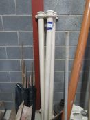 3 Cast Iron Down Pipes 6’ with various connections