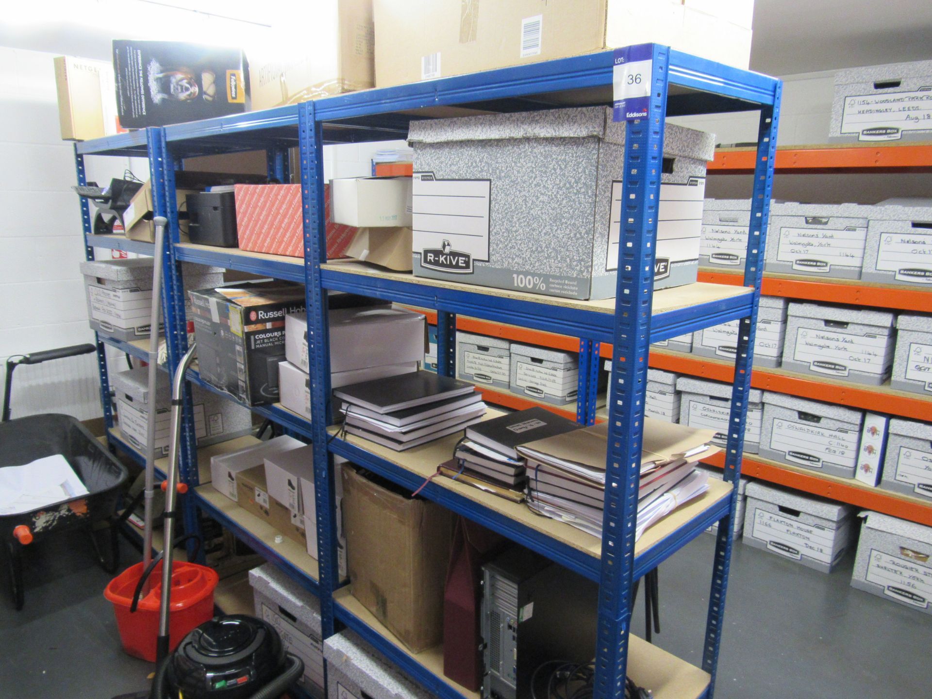 3 Bays of boltless shelving 1780x90x450