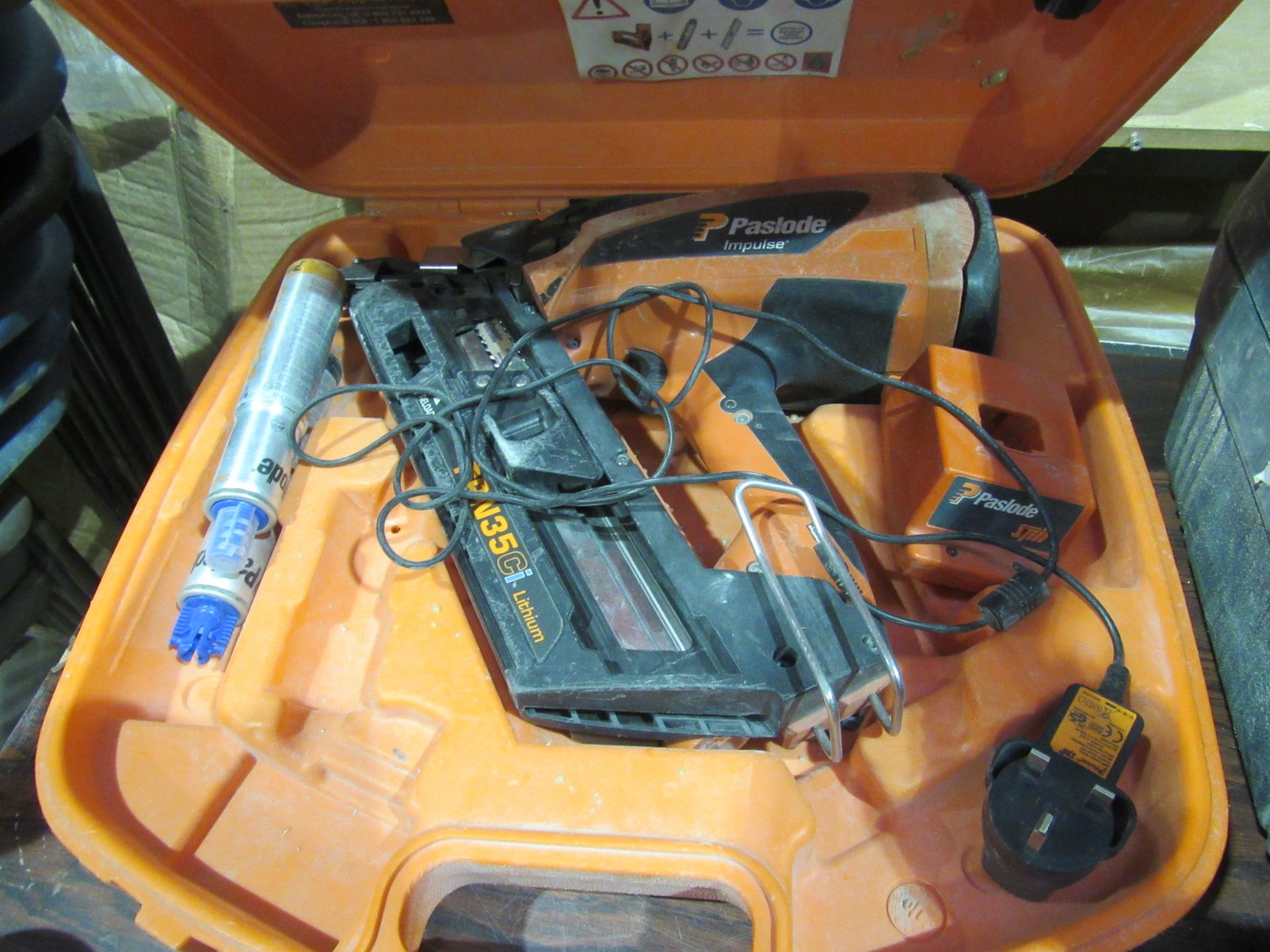 Paslode Impulse PPN35Ci nail gun in case 240v - Image 2 of 2