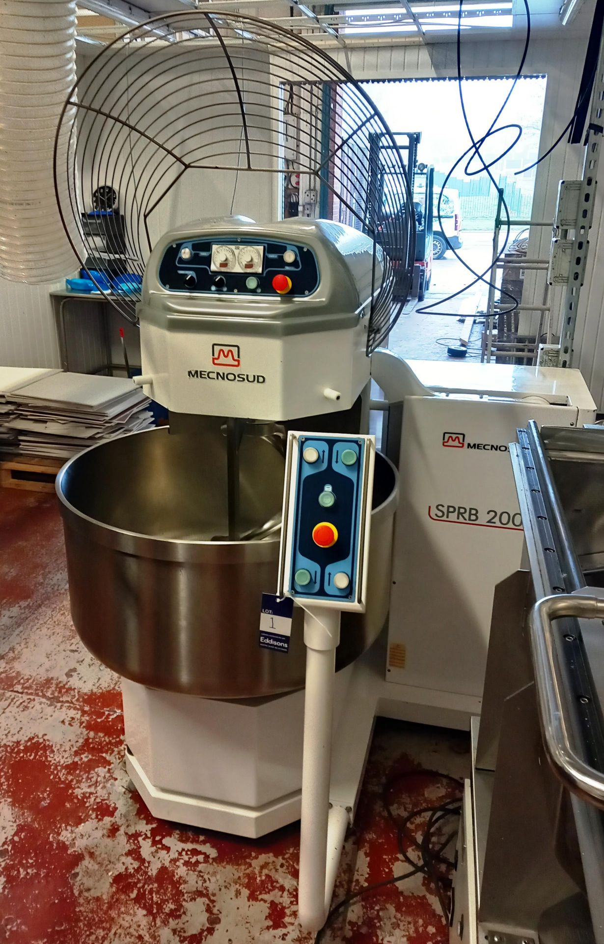 Mecnosud SPRB200 Auto Tipping 200 ltr Spiral Mixer (2015) 3 Phase - Image 2 of 6