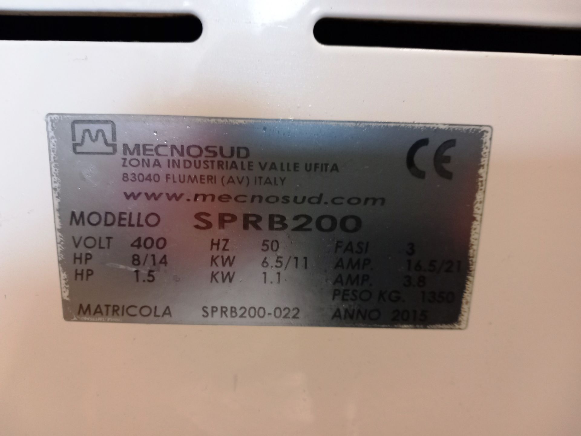 Mecnosud SPRB200 Auto Tipping 200 ltr Spiral Mixer (2015) 3 Phase - Image 6 of 6