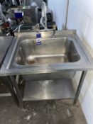 single Bowl Stainless Steel Sink 800 x 650 x 920mm High