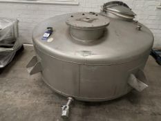 Stainless Steel 1000 Litre Tank 1600mm Dia x 800mm High