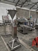 Mobile 4 Head Depositor with Conical Hopper and Manual Shut Off Valves 2000 x 700 x 2100mm