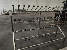 Stainless Steel 30-Pair Wellington Boot Rack